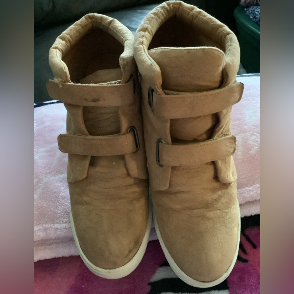 LOWEST🌺 Coconuts by Matisse Sz9.5 Camel GENUINE SUEDE UPPERS High Top Sneakers - Picture 3 of 14